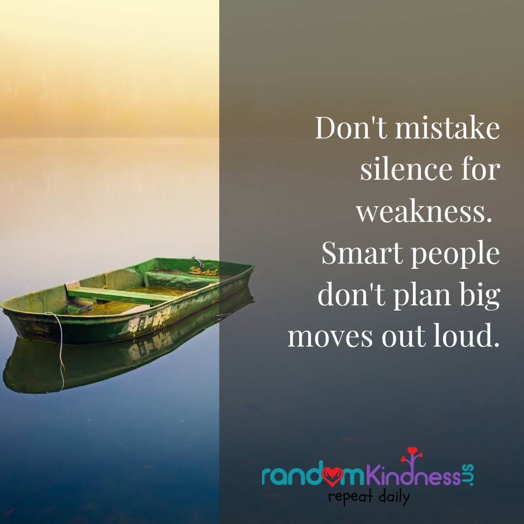 RandomKindnessU's tweet image. Silence isn't weakness, it's strategy. 🤫💪 #QuietStrength #StrategicMoves #WiseChoices #SilentButPowerful