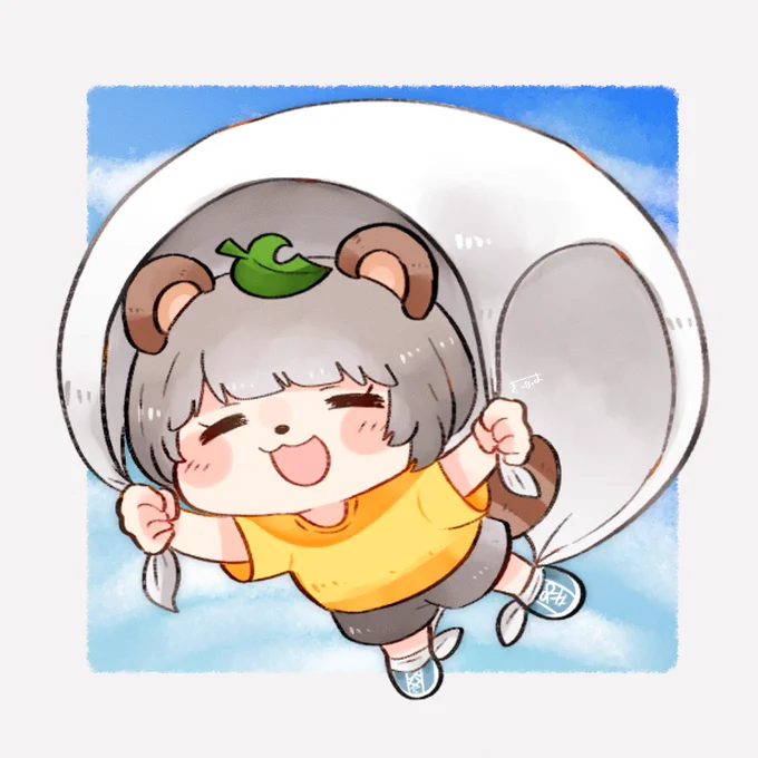 びゅーん  #ぽんぽこはやおき #ぽこあーと