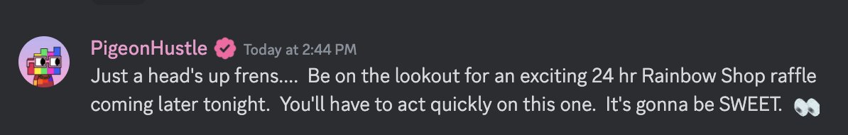 Is <a href="/pharmacyshirt/">PigeonHustle 🔮</a> dropping a little alpha in the Noundles discord?