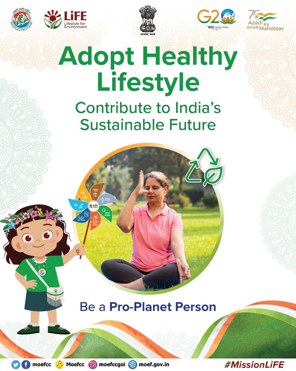 moefcc's tweet photo. This #IndependenceDay, let's embrace seven impactful #MissionLiFE themes 

✅Save Energy

✅ Save Water

✅ Adopt Healthy Lifestyle

✅ Say No to Single-Use Plastic

✅ Reduce Waste

✅ Reduce E-Waste

✅ Adopt Sustainable Food Systems https://t.co/TN3umoE2Y3