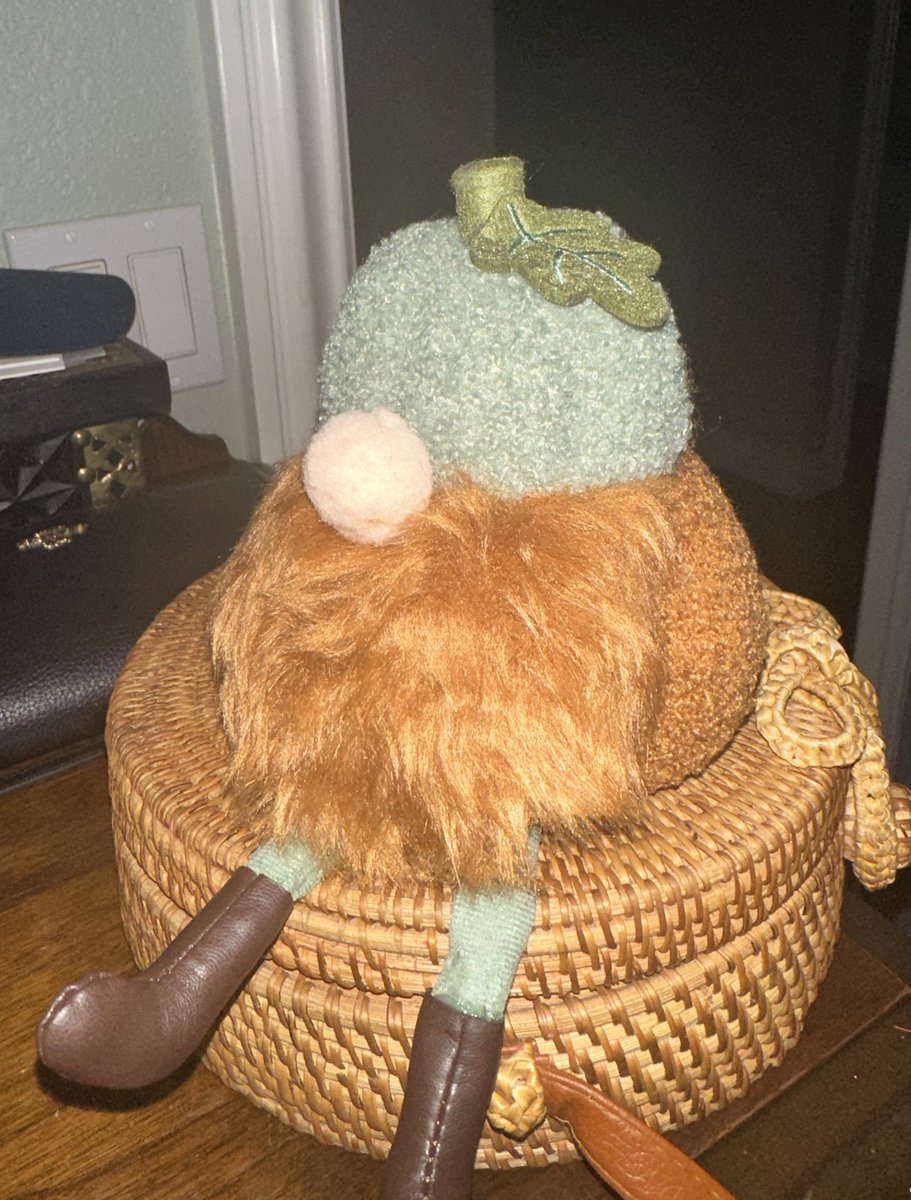 bigdanfahey's tweet photo. Ya know how your tiktok fyp recommends things you didn’t even know you needed? Well the Target dollar section does the exact same thing for me and the latest recommendation was this iconic lil pumpkin gnome man with leather boots https://t.co/Nvg3c90DGz