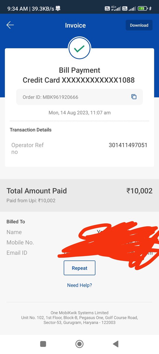 rameshy92's tweet photo. @MobiKwik  @MobiKwikMoney @MobiKwikSWAT
When will you initiate refund amount ₹ 10001 as the promises date was 14 August it's already crossed that. 
When are you going to credit my payment amount of ₹ 10002 as you are showing it's already paid but no update from bank end. https://t.co/jtYNBY34V2