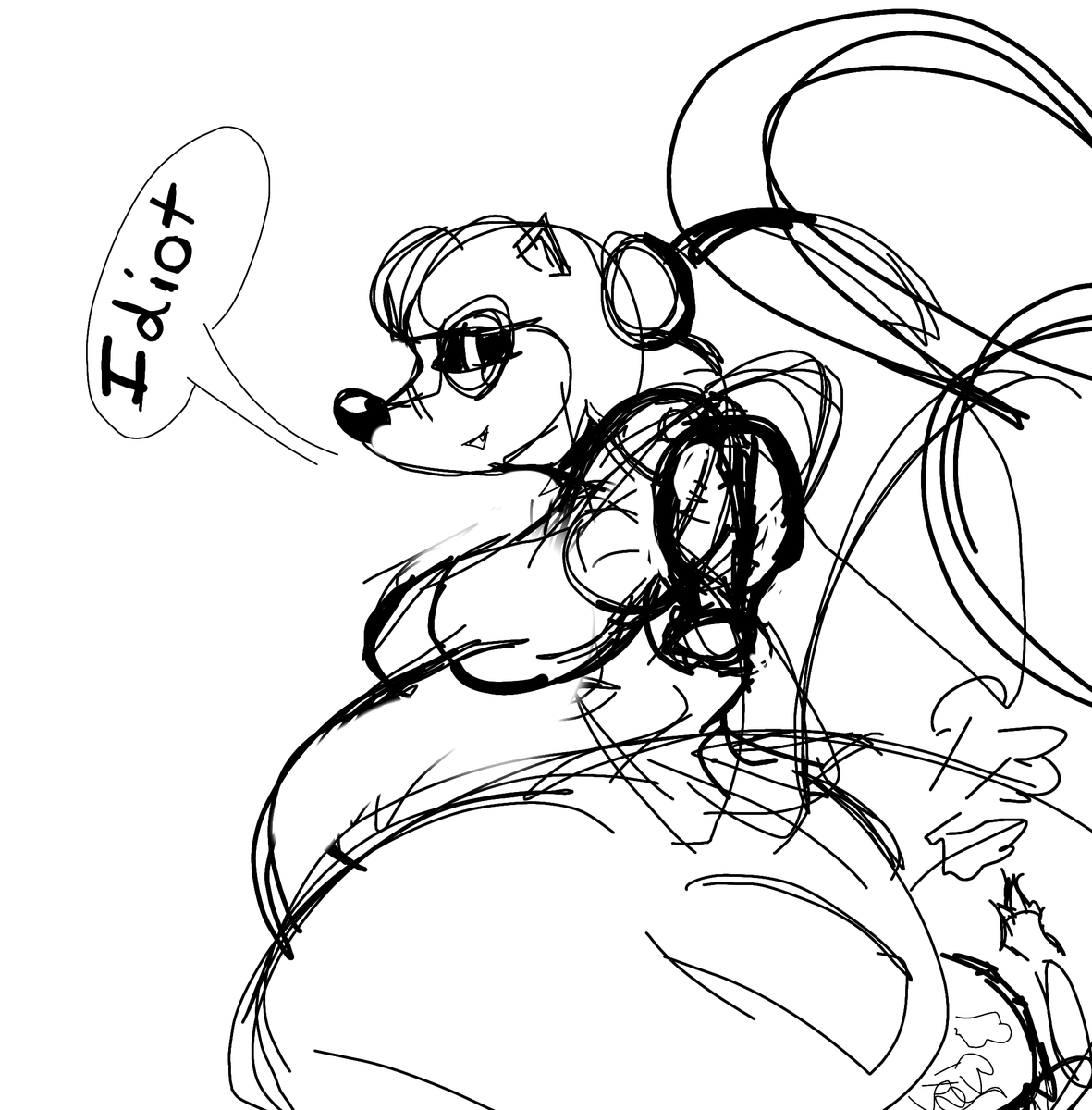 Pinkxoxsquish's tweet photo. Stinky fat furry skunk being a bully again as usual https://t.co/PofKp973io
