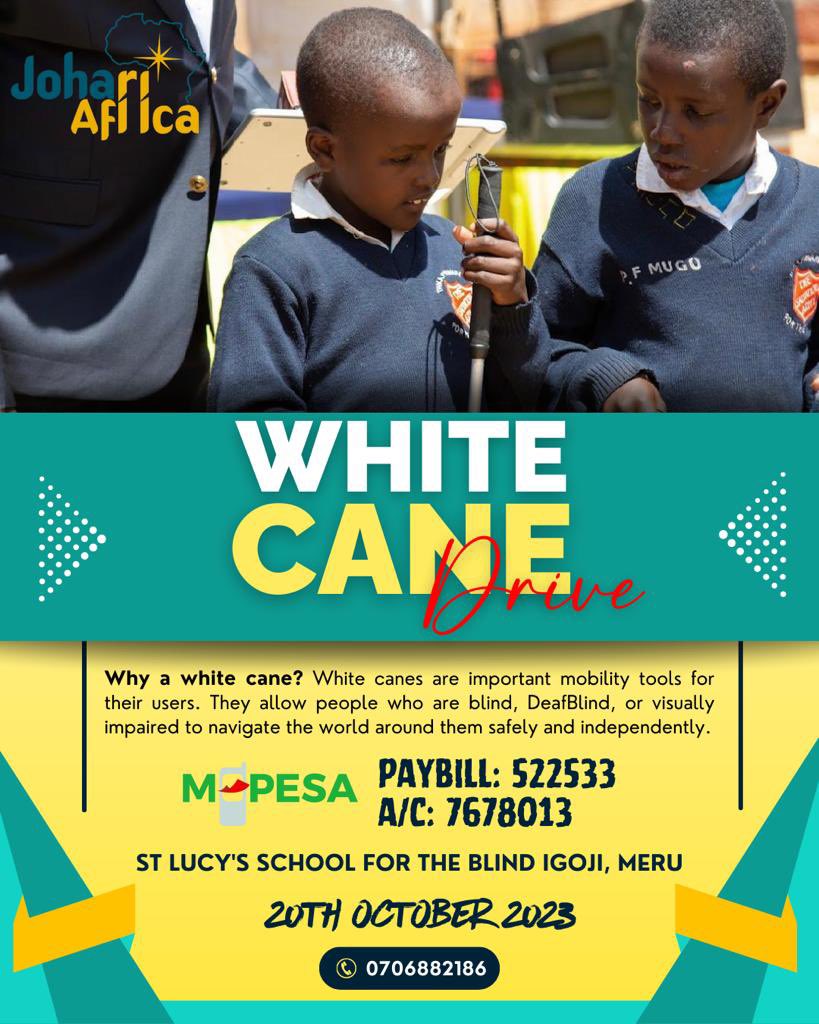 Kevoh_254's tweet photo. Haba na Haba, hujaza kibaba.
Let’s join our hands and get these visually impaired kid’s independent mobility.

Paybill No. 522533
Account No. 7678013

Any amount is welcomed. 
#WhiteCaneDriveMeru https://t.co/4tfC0dLJth