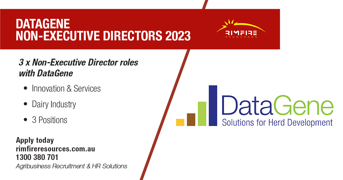 rimfireresource's tweet photo. 3 x Non-Executive Director roles with DataGene.
Apply today: https://t.co/fJZcTyHs4e
#ned #executive #director #dairy #datagene #agriculture #agribusiness #agjobs #jobs #rimfireresources https://t.co/2RaWZVh1Iz