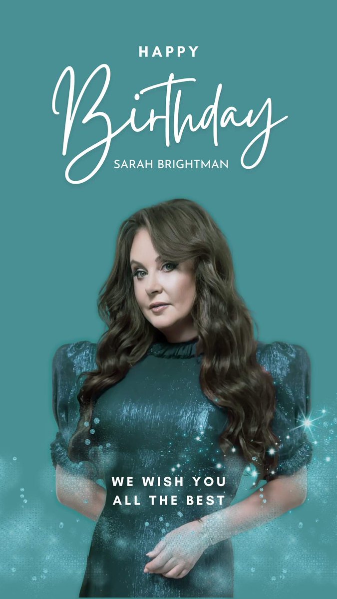 Vanvicaloa's tweet photo. “May your birthday be a celebration of all the wonderful art you have created and a reminder of how much joy you bring to others through your voice. Happy birthday @SarahBrightman!💗

@wofstargirl
#HappyBirthday
#Efemerides https://t.co/Cby36SYHN0