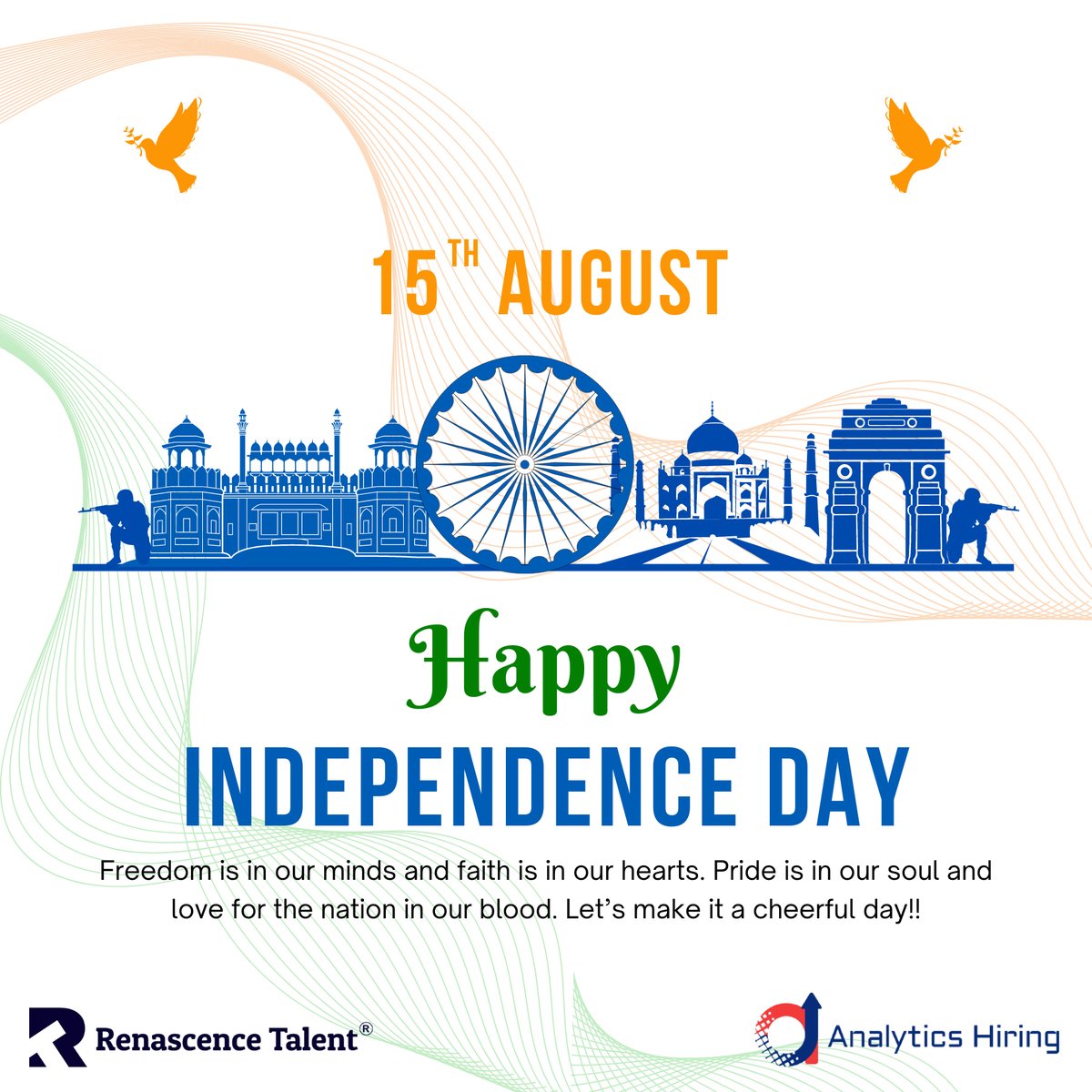 “Freedom is nothing but a chance to be better - Albert Camus.

#happyindependenceday #jaihind #india #renascencetalent #analyticshiring