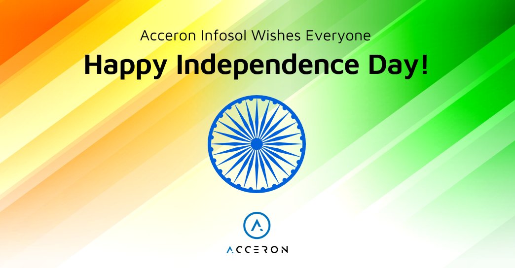 AcceronIndia's tweet photo. Wishing a Happy 77th India Independence Day to all!
As we commemorate this day of freedom, let's also celebrate the spirit of innovation and collaboration that defines our professional journeys. 

#IndependenceDay #IndiaAt77 #JaiHind https://t.co/x0buMK8n9J