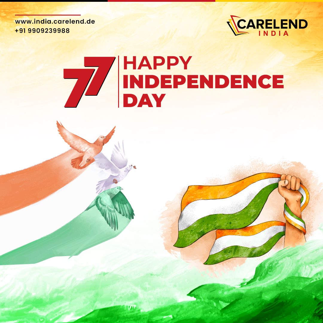 Celebrating 77 Years of Independence! 🇮🇳✨

Happy Independence Day!

#indiannurses #nursingprogram #nursing_student #nursingprofession #nursingcareers #topicalpost  #studyingermany #carelendgroup #carelendindia
#independencedayindia #independentday