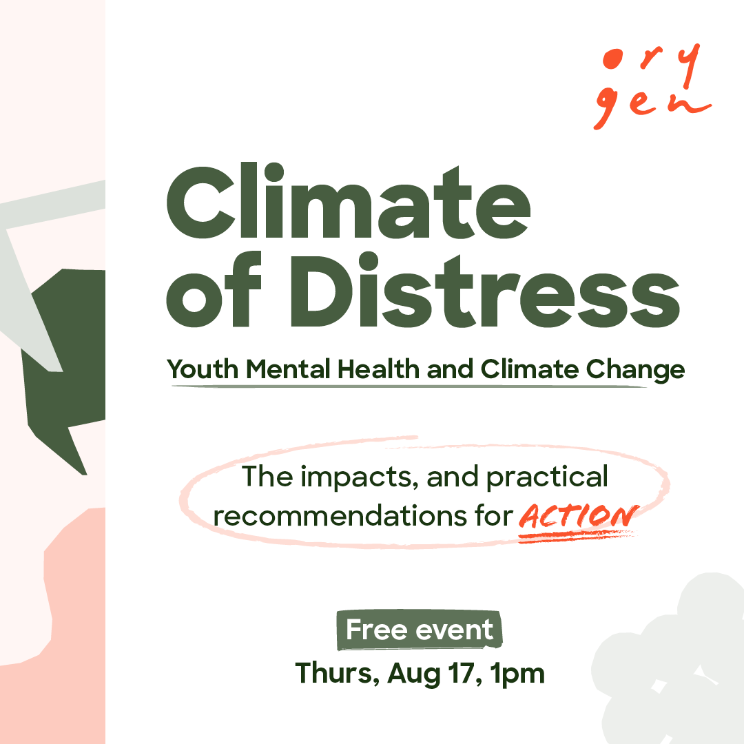 orygen_aus's tweet photo. New research from the Orygen Institute shows climate distress is taking an increased toll on youth mental health.

So what can we do?

Join us as we:
• Share the poll results
• Detail 12 new policy solutions
• Hear from experts including @GrantBlashki and @pollyjhemming. https://t.co/EXthInWoZ0
