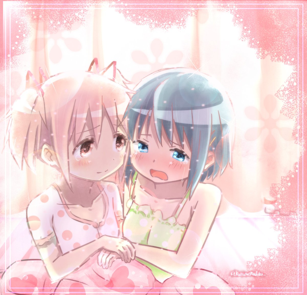 _kanamemadoka_'s tweet photo. さやかちゃんを追いかけて。そしてその心を救えた時間軸。 https://t.co/rROz3Fxev6
