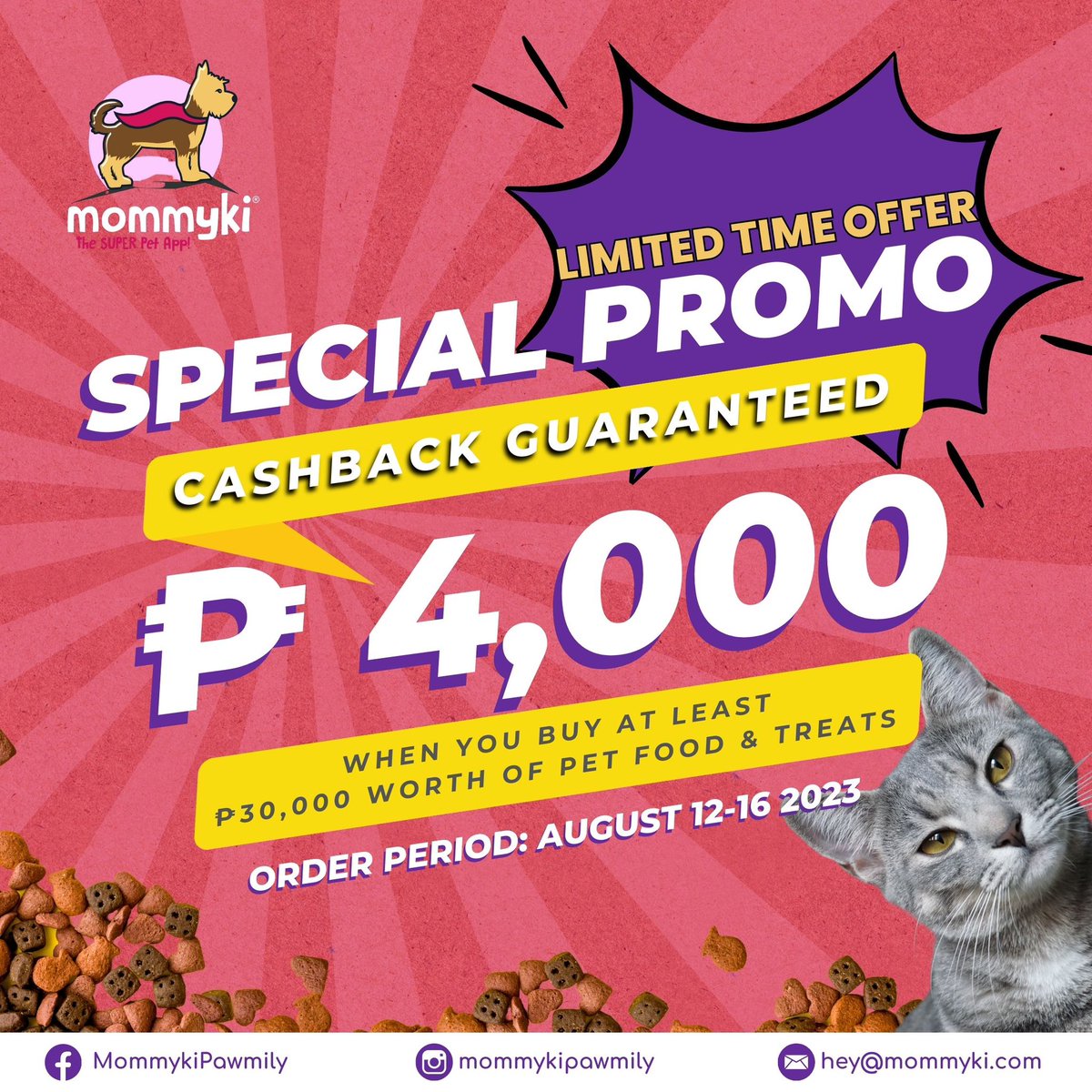 MommyKiPawmily's tweet photo. 8% OFF for a minimum purchase of PhP 5,000 worth of pet food and treats

OR 

PhP 4,000 CASHBACK when you buy at least PhP 30,000 worth of pet food and treats

Order through this VIBER LINK:

https://t.co/QnhP5BfYXC https://t.co/xDsyS7W7kn