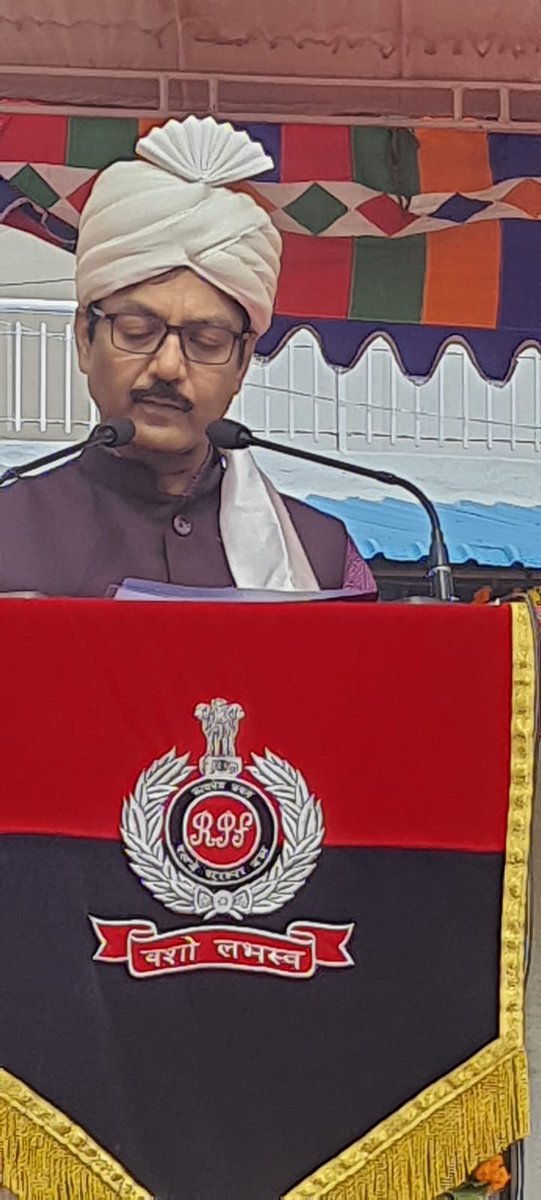 Shri Arun Kumar Jain, General Manager, SCR addressing the gathering at the 77th #IndependenceDay Celebrations at SCR Sports Complex, Secunderabad