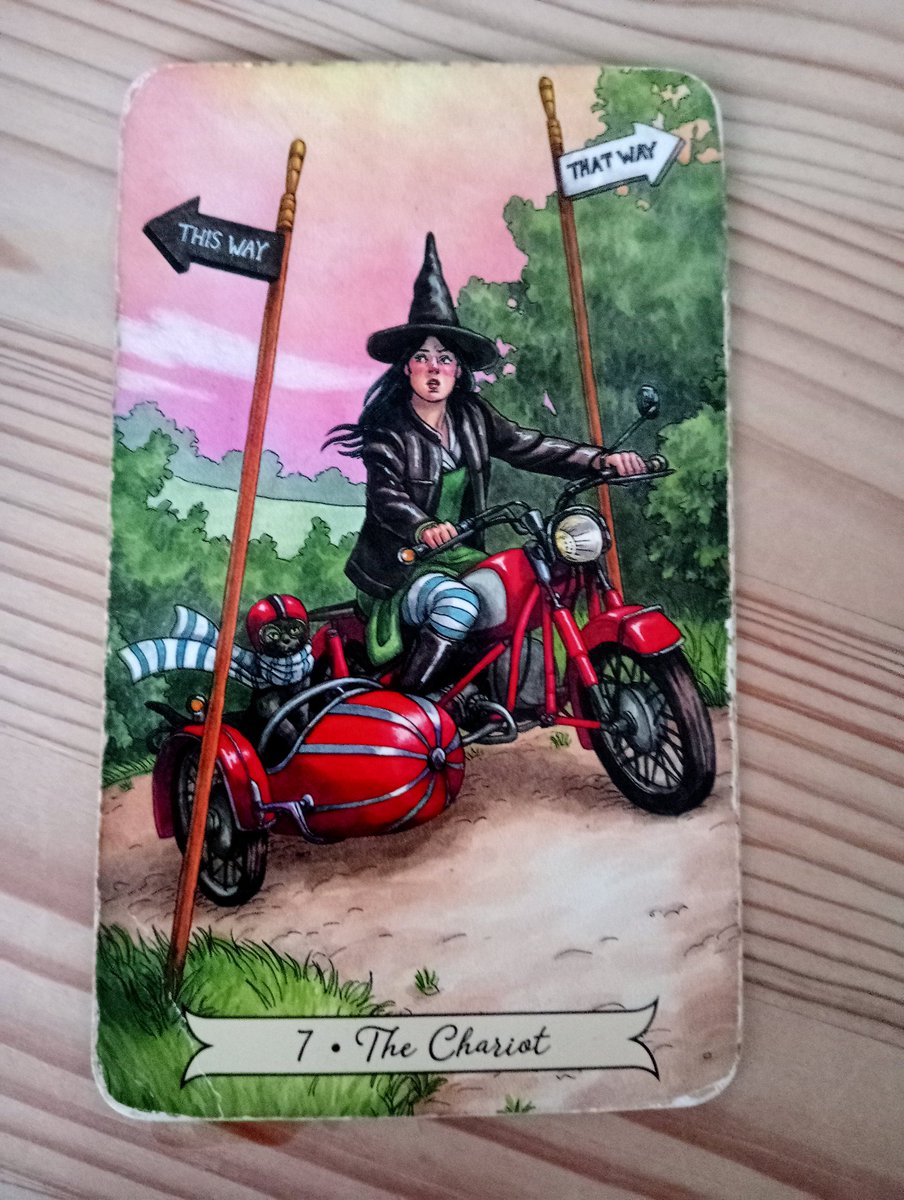 Today's card is The Chariot.

Speeding may get you to your destination quicker, but it doesn't allow you to enjoy the view along the way. Travel at the speed you're comfortable with.

#KeepOnMoving 
#TarotReading 
#EverydayWitchTarot 
#LauraJK32