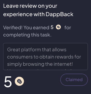 ThomasBouj's tweet photo. I just gave feedback on DappBack and was rewarded for doing so with DappBack coins that I can add to my collection! @DappBackHQ https://t.co/AlcyNveLWf