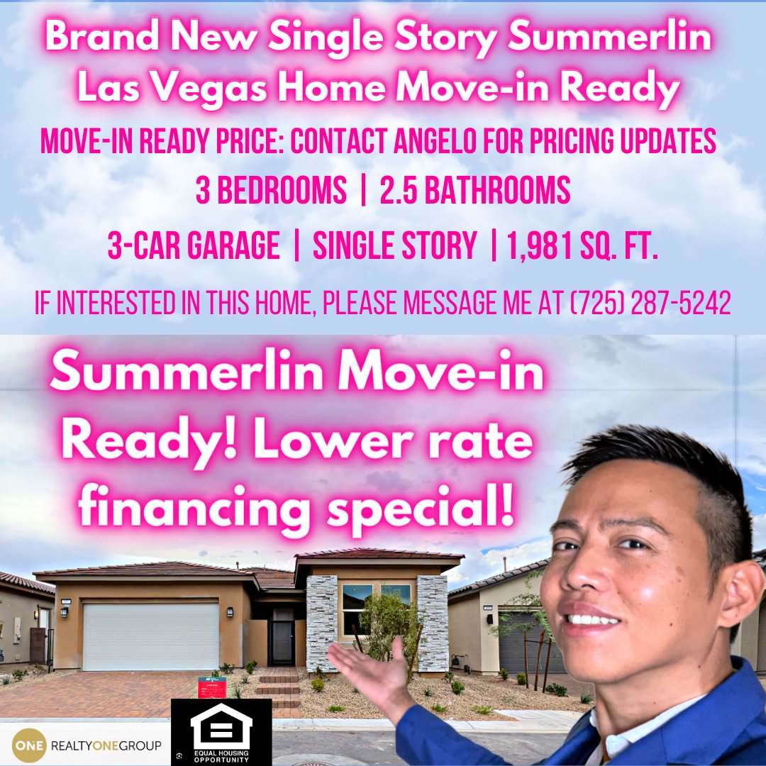 Full video tour here:
youtu.be/HQoD7LhVvkA

#taylormorrison 
#singlestory 
#moveinready 
#movingtovegas 
#modelhome 
#lasvegashousingmarket 
#lasvegashomebuyer 
#lasvegashomeseller 
#lasvegashomesforsale 
#summerlinlv
#lasvegasrealestate
#lasvegasrealtor
#lasvegas
#realestate