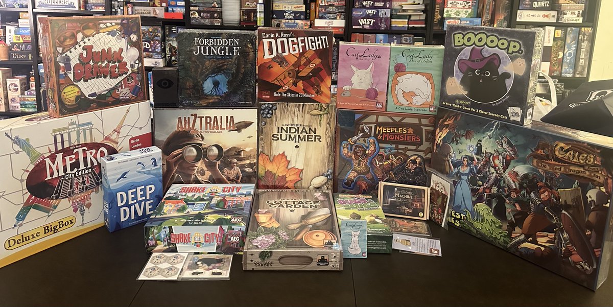 MeepleKnights's tweet photo. Our #GenConHaul #GenCon https://t.co/NnBpBeM6Md