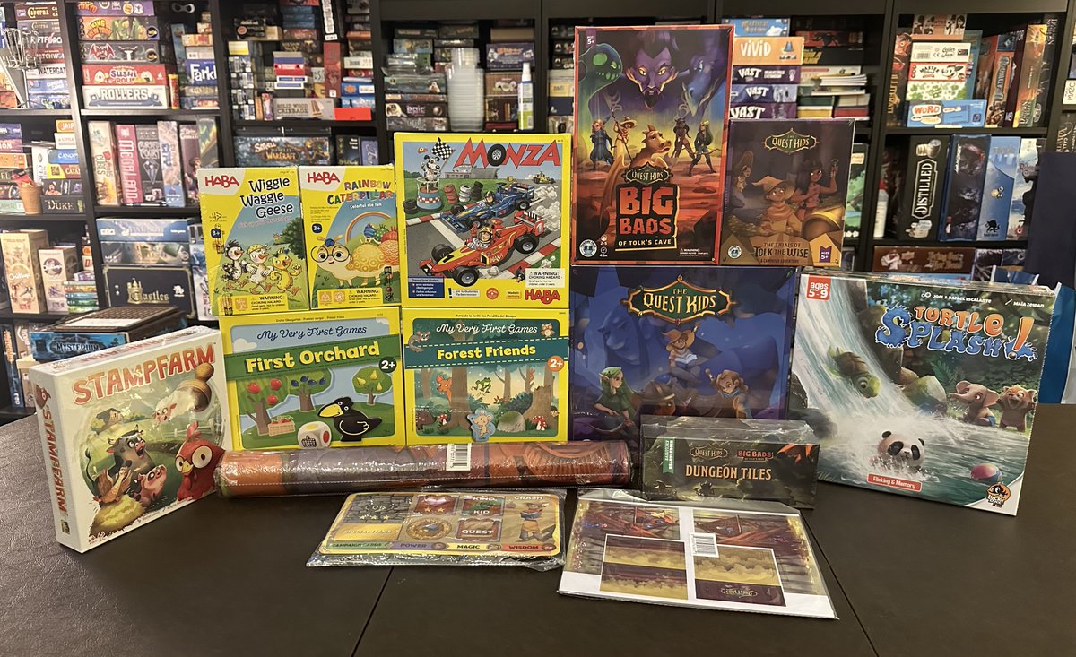 MeepleKnights's tweet photo. Our #GenConHaul #GenCon https://t.co/NnBpBeM6Md