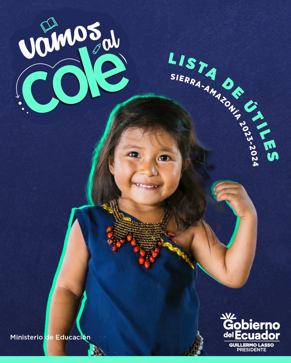 Educacion_Ec's tweet photo. 🎒📚 Conoce la lista de útiles escolares de cada subnivel y nivel educativo para los estudiantes del régimen #SierraAmazonía ➡️ https://t.co/IfFzEwJflP 

#VamosAlCole
#NuestroTrabajoContinúa https://t.co/CgxfeAYCya