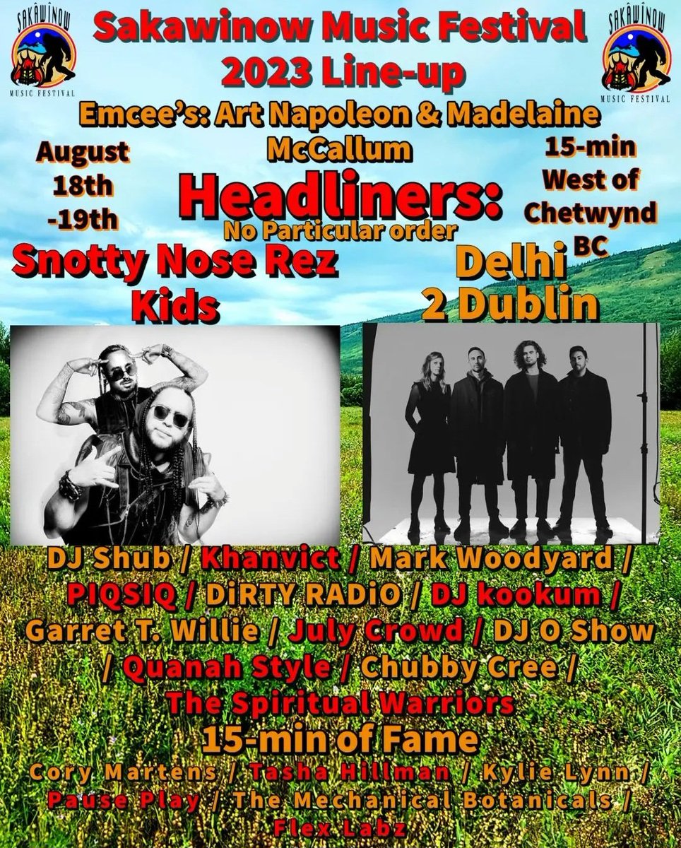 This weekend
Uhnbc PRINCE GEORGE traditional drummers will be performing Satyrday at noon ....Y'ALL