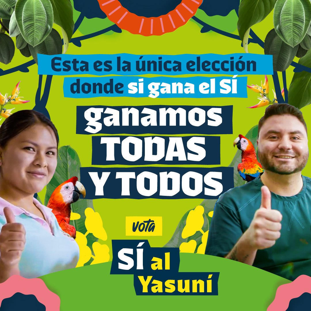 Yasunidos's tweet photo. Con tu voto por el SÍ gana todo el Ecuador.  

#SÍalYasuní https://t.co/hA6DG5CU0c