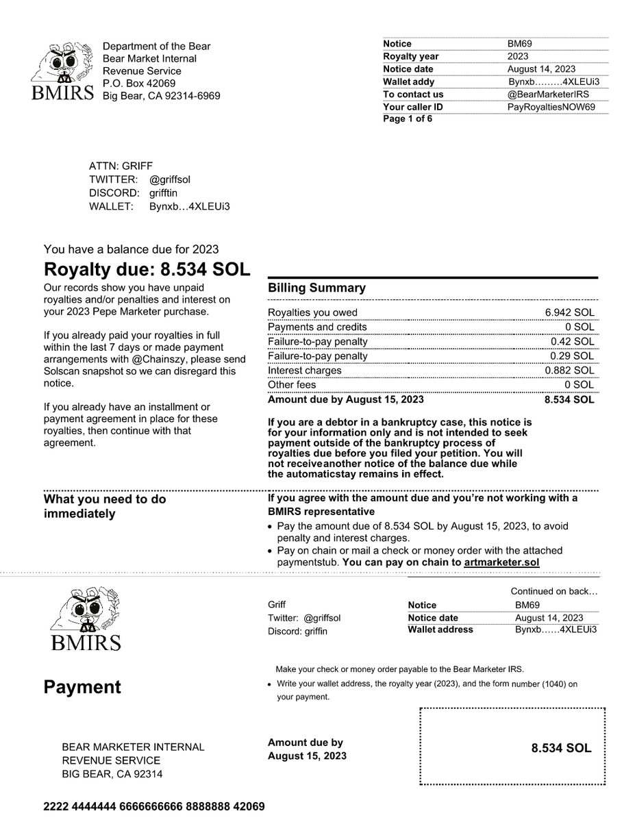 Bear Marketer IRS tweet media