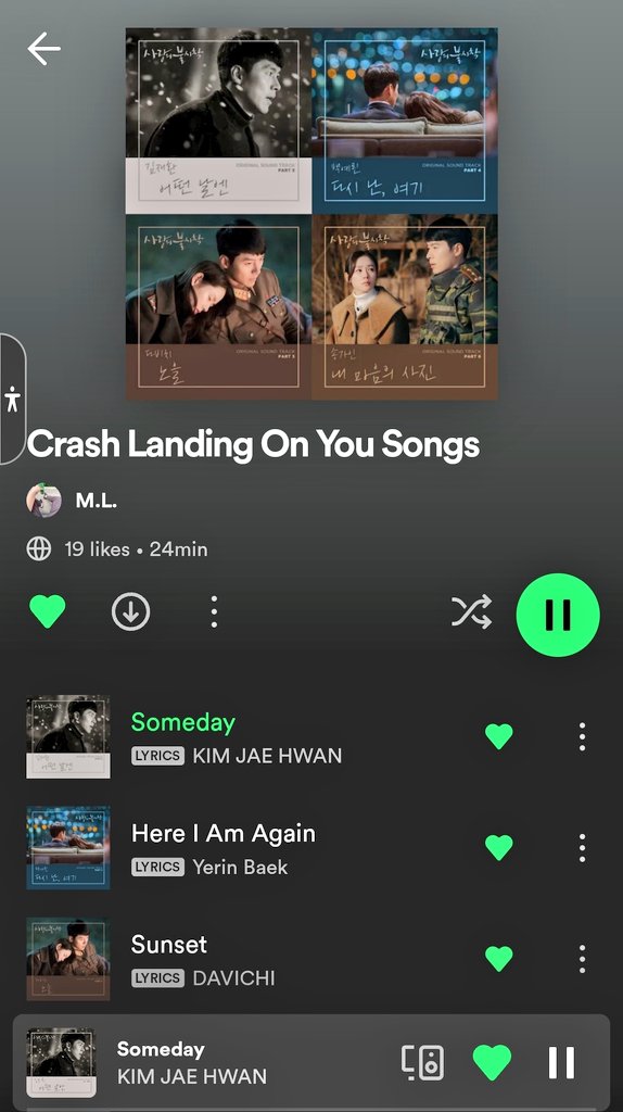 suzy_felicity's tweet image. When I am deep in my work mode, one of my default list in Spotify is the #CLOY soundtrack.

The magic of Crash Landing on You is still alive. Just by listening to the songs brings back the Hyunbin and Sonyejin iconic pairing. And they made RJH and YSR beloved for ages to come. ❤️
