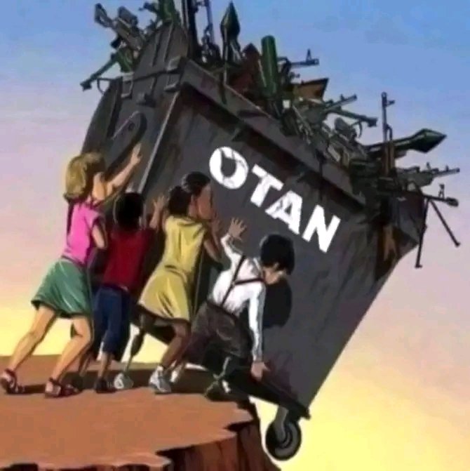 #CruzadaInternacionalAntiNOM
¡La OTAN debe desaparecer de una vez y como sea del planeta, de lo contrario será la responsable del inicio de la Tercera Guerra Mundial!