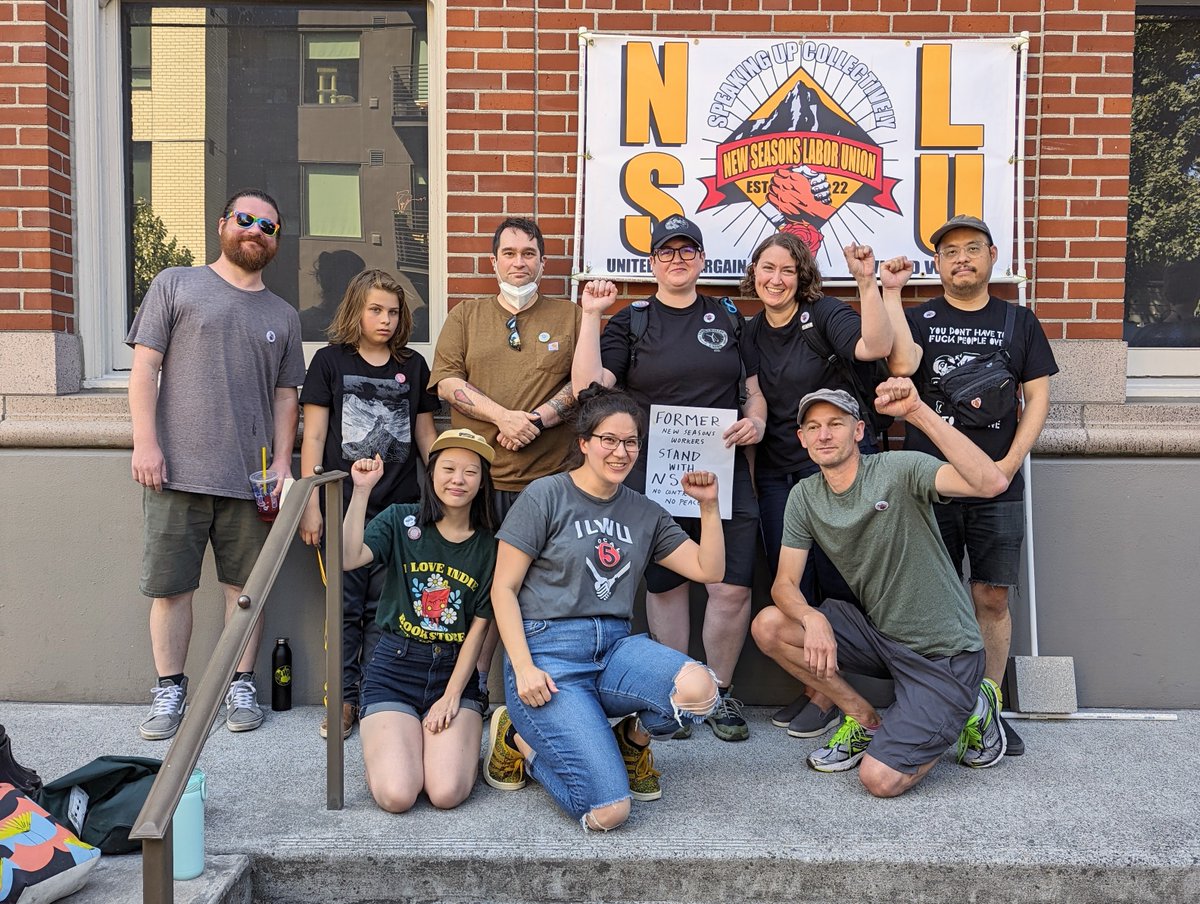 ILWULocal5's tweet image. Thank you, @NSLU_PDX , for starting the week off right! ILWU Local 5 members were among the crowd of supporters at the NSLU rally this morning, letting New Seasons corporate know that workers are NOT ALONE in their fight for a fair contract. An injury to one is an injury to all!