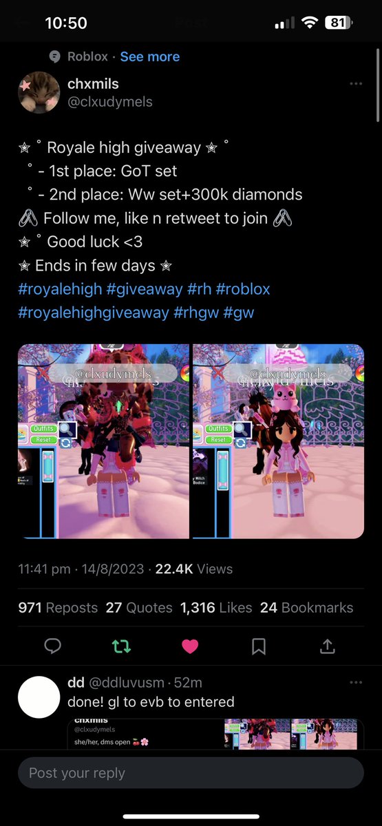 _Arloooo's tweet photo. @clxudymels Done! Good luck everyone :) https://t.co/9mlBof7S3C