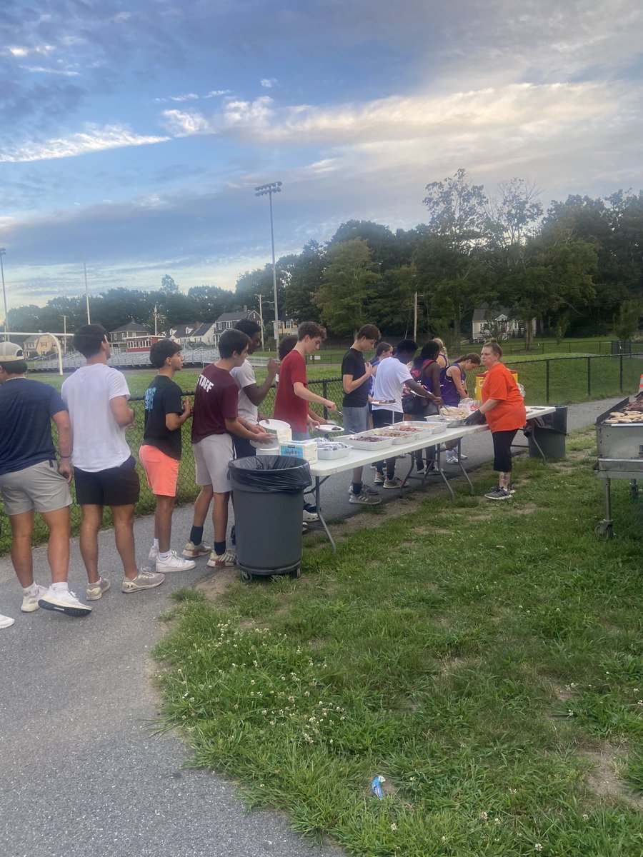 Summer Fit Club with School Officers Cawley and Jenkins in partnership with Dedham Public Schools concluded this evening with the annual cook out prepared by the Chuck Wagon.  Thanks to all the kids for spending time with us this summer!