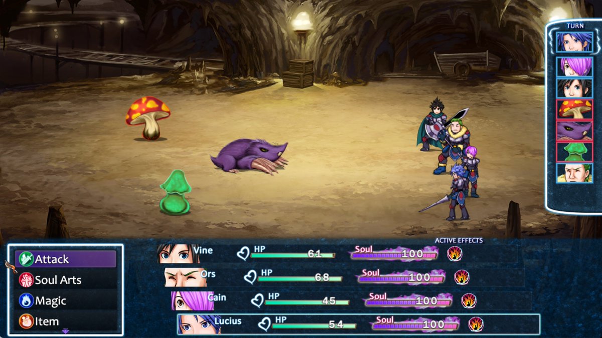 All our monsters now have specifically created lovely little cut-in images for each foe in the turn order UI on the right.

#JRPG #IndieGameDev #RPG #uidesign