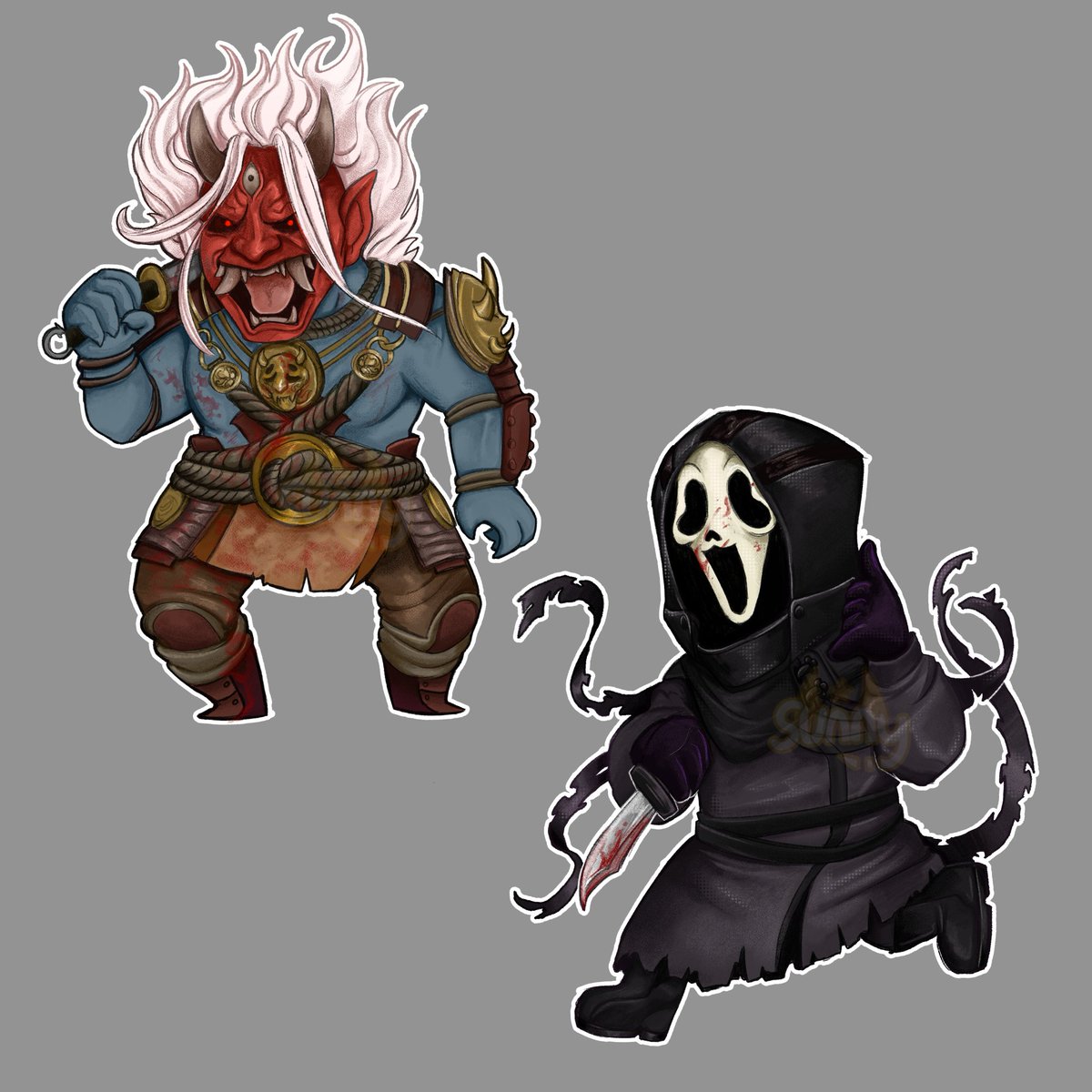 MsSunnyyy's tweet photo. The Oni and The Ghost Face stickers >:)
#DeadbyDaylight #Ghostface #dbdfanart #Onidbd https://t.co/CkcfxvfFzl
