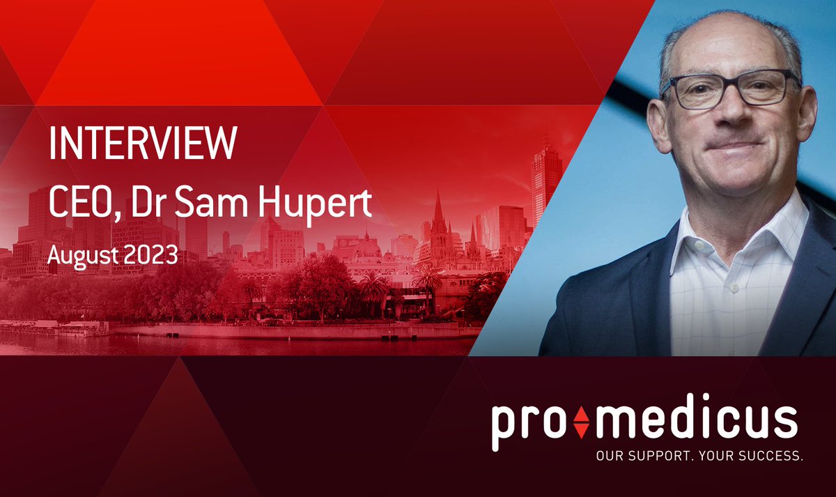Pro_Medicus's tweet image. Pro Medicus CEO Interview, Dr Sam Hupert bit.ly/47yNs9W @Visage_Imaging #Visage7 #PlatformForTheFuture #PoweredBySpeed #CloudPACS #SaaS