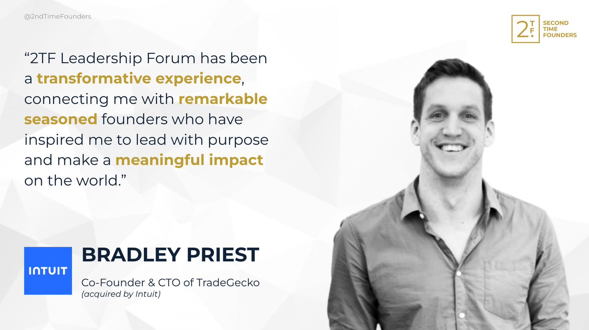 Hear directly from our 2TF Leadership Forum founder graduates as they share their journey and insights gained from the program, highlighting the power of conscious leadership. Don't miss out! Apply now: secondtimefounders.com/2tf-forum-appl… #SeasonedFounder #2TFForum #Leadership