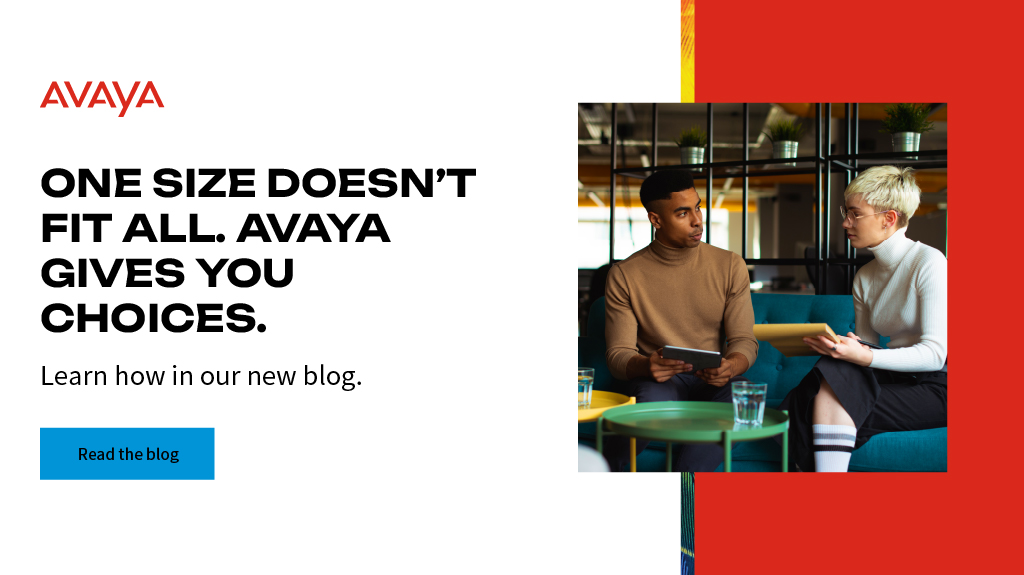 Avaya's tweet photo. To discover how you can innovate your customer experience through a cloud journey that fits your needs, check out this insightful blog. https://t.co/HdWSAe2mc9 #ChooseYourJourney #ExperiencesThatMatter #CX https://t.co/6uBFC03UTL