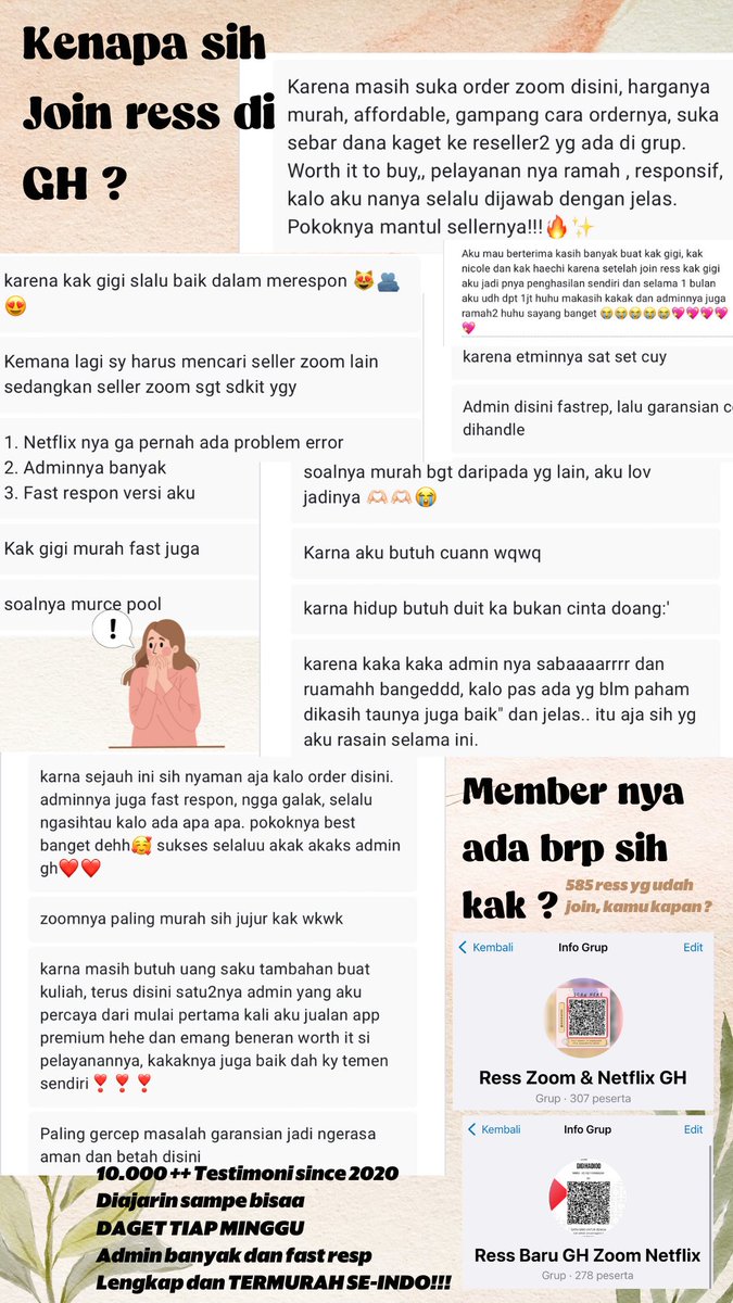 qiutess's tweet photo. @swextiie Haii, gigi lagi opress app premium nih, paling lengkap loh ada 1000+ app premium dan sewa zoom, no fee no target, open dari pagi - malem, bisa buat cadangan, bisa intip pl dulu, dan bakal diajarin juga caranya, cuss langsung dm @gigihadiods 🤩💞 https://t.co/2DZo0Ym51n