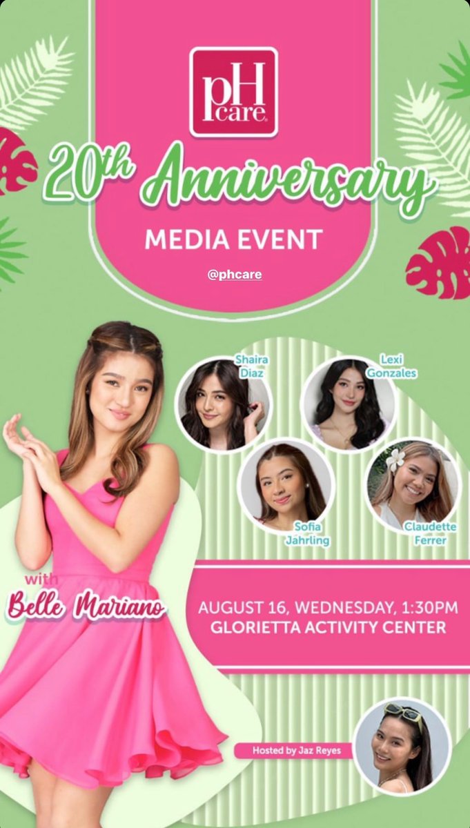 Saw this on Sofia Jahrling's instagram. She posted this story. 

"Media Event' of PH CARE. BUSY #BelleMariano. Grabe ang live events.