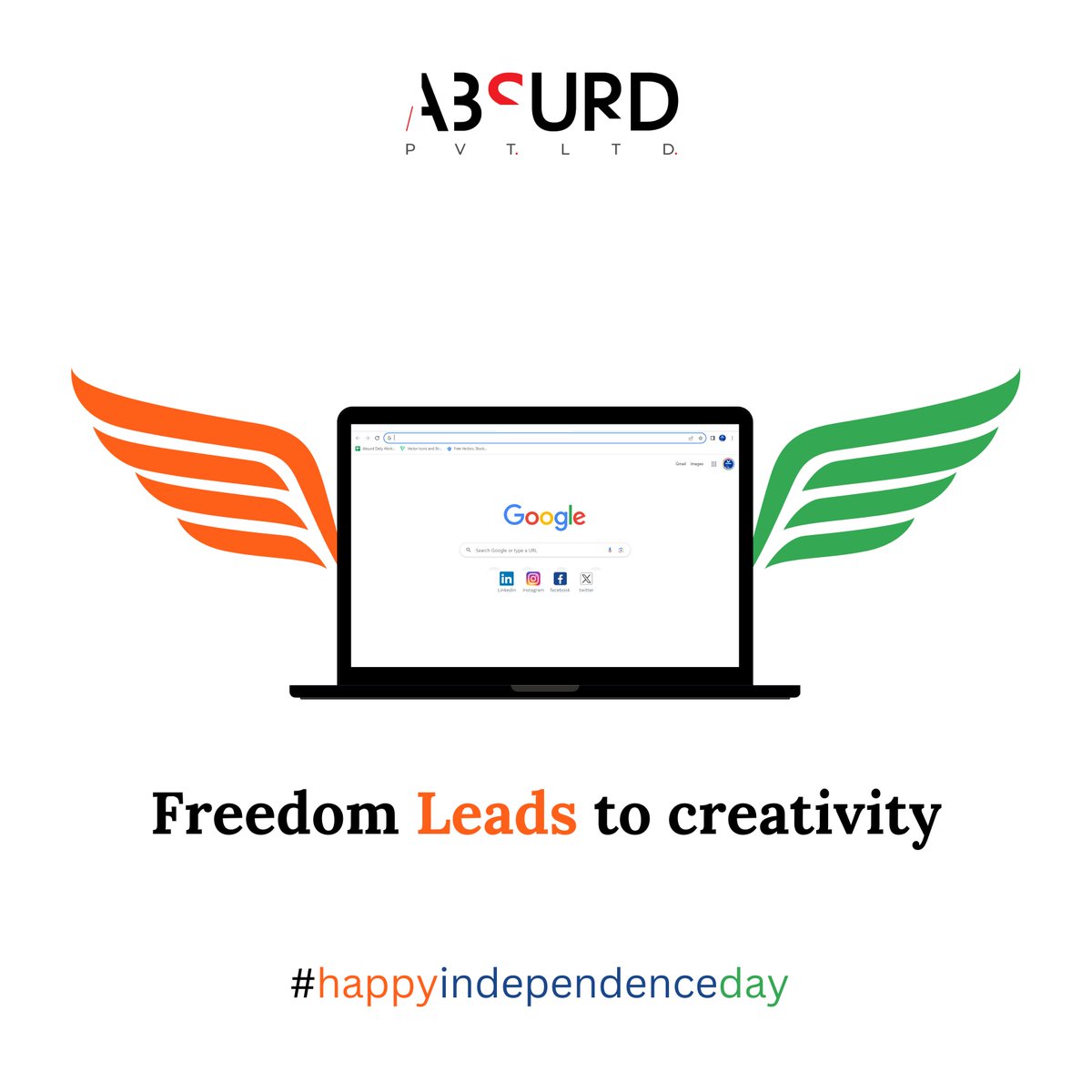 AbsurdsI8424's tweet photo. Embracing the Absurd: Celebrating Freedom and Unleashing Creativity! 🎉🎨

.

.

.

#happyindependenceday #india #independenceday #absurd #digitalamarketing #digitalmarketingagency #smm #socialemediamarketing #specialday https://t.co/iVT6yBKAMz