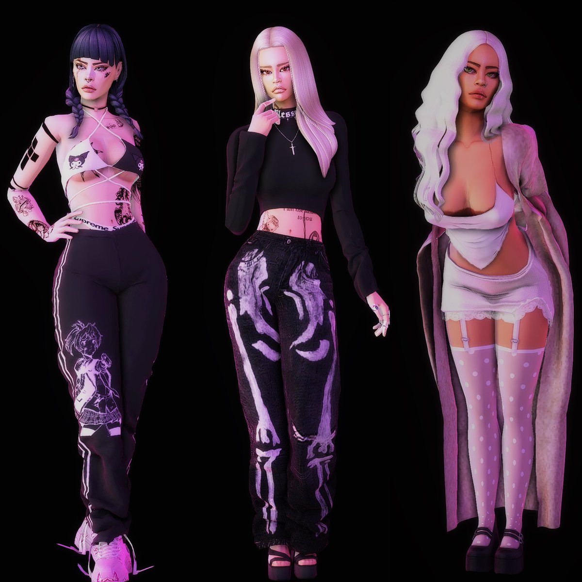 simlowx's tweet image. some of my recent sims 🥰 #Sims4 #sims4cc #sims4mods #sims4cas #sims4community #sims4pc