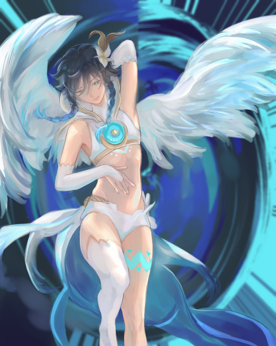 getoadd's tweet image. dear lord barbatos... #genshinimpact #venti #fanart