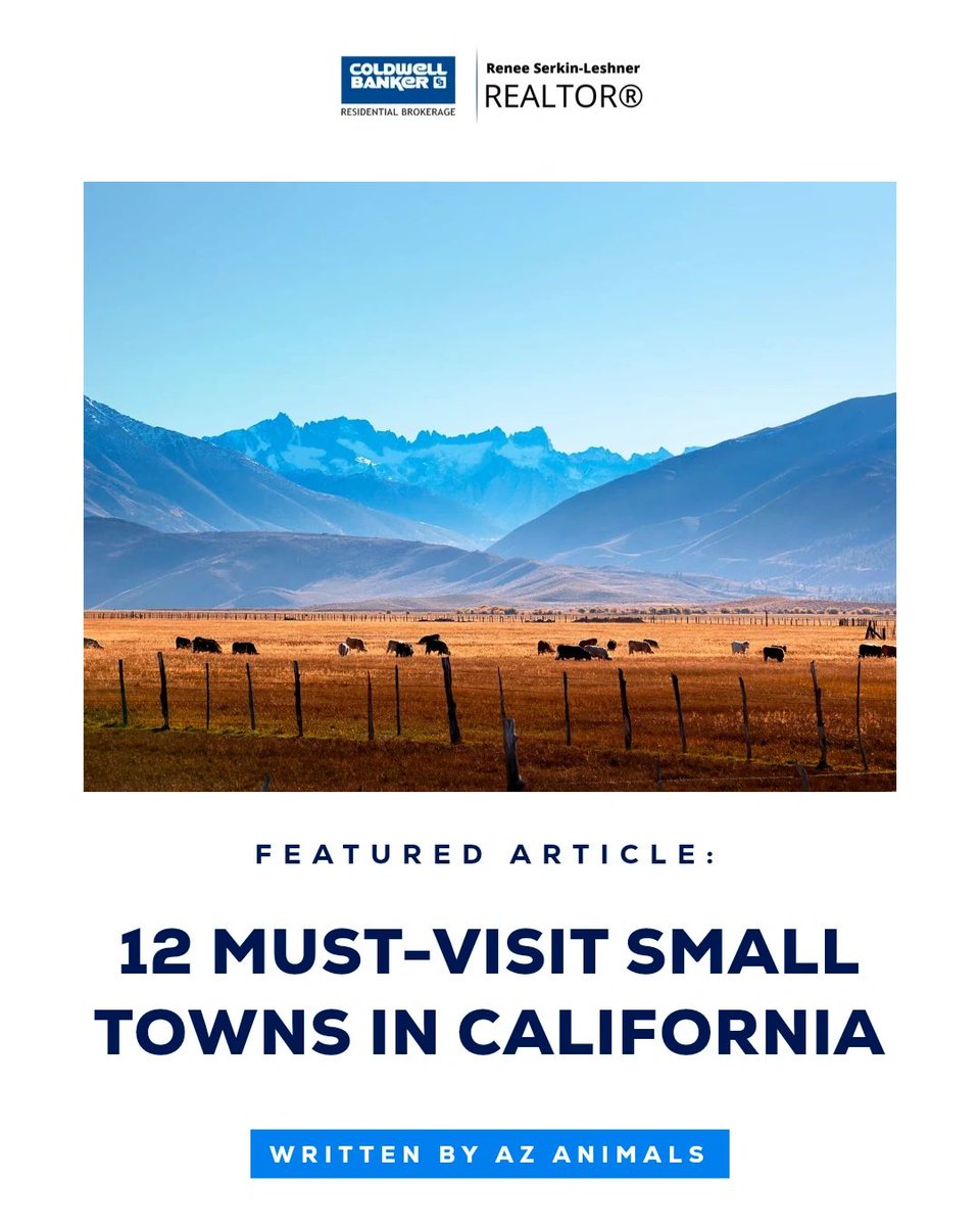 ReneeCARealtor's tweet photo. From stunning mountain vistas to chilled out beach towns and everything in between, California truly has it all. Check out 12 must-see small towns in our gorgeous state at https://t.co/4b9BPU0PhO! #ReneeSerkinLeshner #ColdwellBankerRealtor #Realtor #CalabasasRealEstate #Calabasas https://t.co/oiTsJ2jPWl