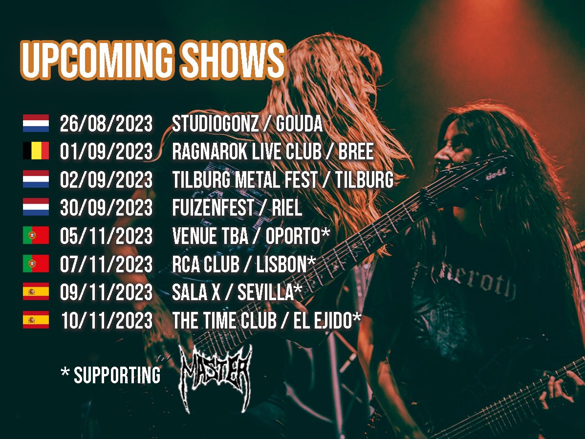 Upcoming shows, more dates will be added! 🤘