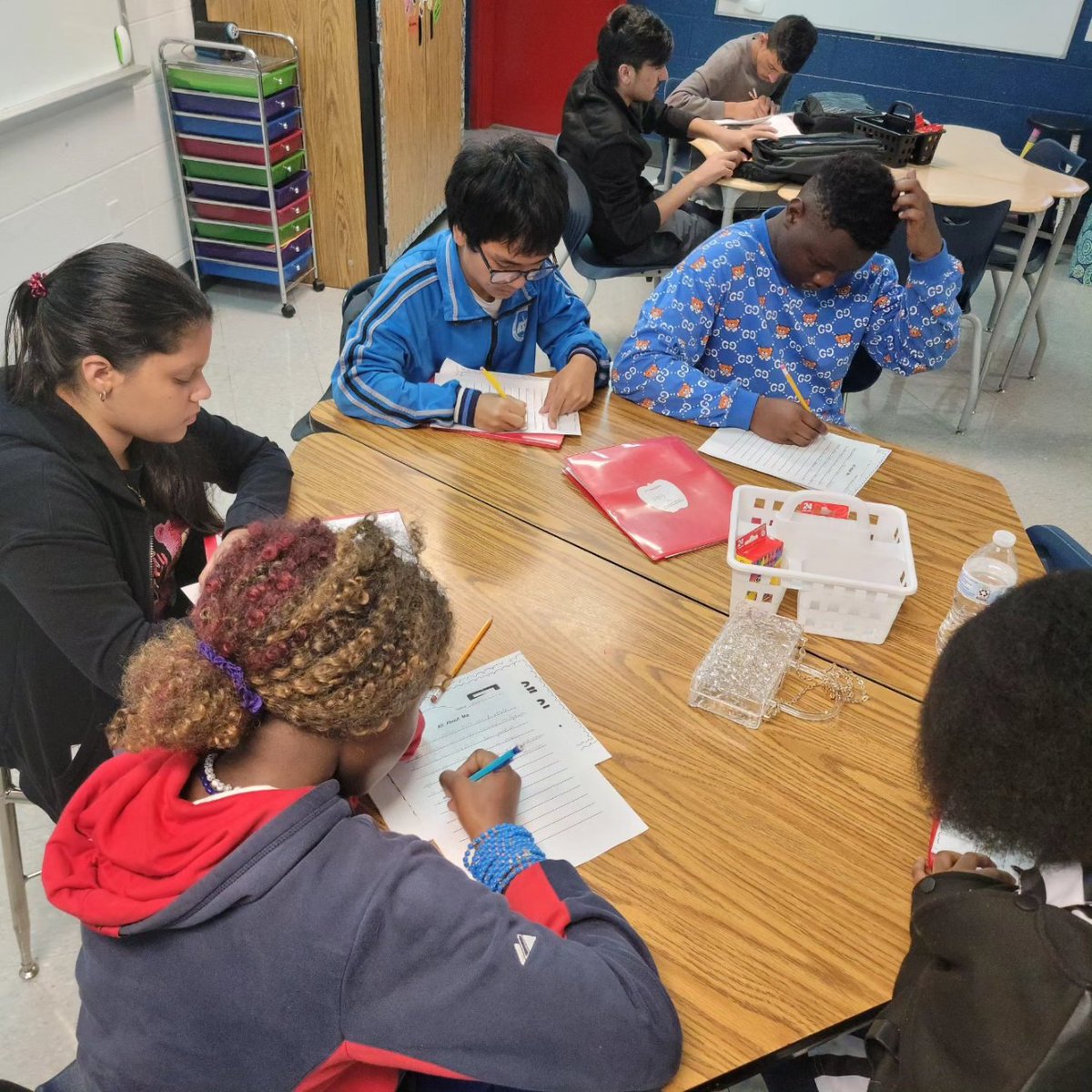 MrsCova_WES's tweet photo. Students did a great job presenting their  "All About Me" project! It helped them practice their reading, writing, listening and speaking, as well as help us to get to know one another. When they were finished, we played a team building game they all enjoyed. #GIHS https://t.co/rNfjtN5T1E