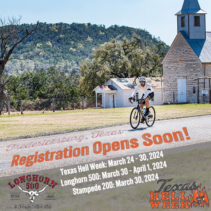 ITS TIME…REGISTRATION FOR TEXAS HELL WEEK, THE LONGHORN 500 and THE STAMPEDE 200 opens tomorrow! Raamchallenge.com