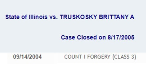 Justice4AS's tweet photo. @BrittanyAmariet Are you sure that it's your only charge? Funny how I did a deep dive on you and you have a forgery &amp; theft charge from 2004.  My DM's are open. Think twice before sharing private consensual information... https://t.co/ZHCf6ncYfe
