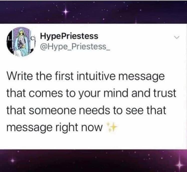 timelesssoul1's tweet image. Thanks ⁦@Hype_Priestess_⁩ 
My message

Goals are within your reach, look for doves to guide you. Watch the direction the 🕊️ fly 

#intuitivemessage