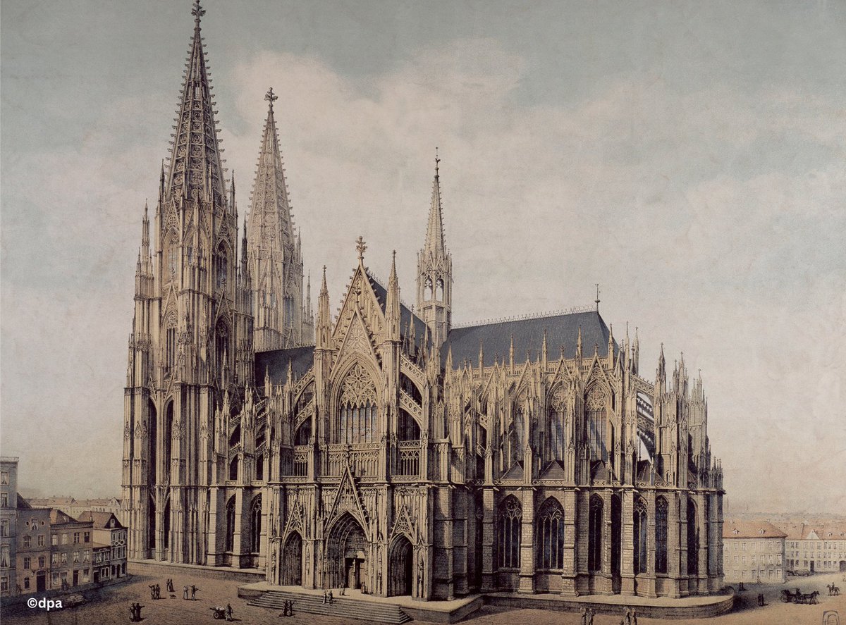 ドイツが誇る #世界遺産 ケルン大聖堂。1248年の今日、礎石が置かれ