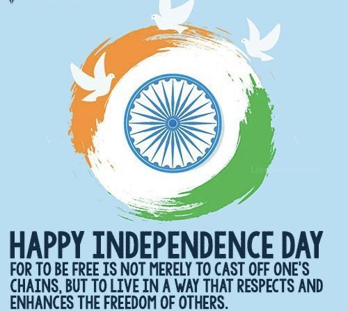 There maybe many things that we can't live without, but freedom is what I cherish the most without any doubt...
#HappyIndependenceDay