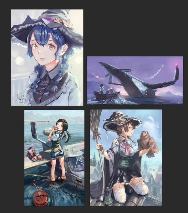 #夏の創作クラスタフォロー祭り 透視図法とライティングとひこうきが好きな絵描き